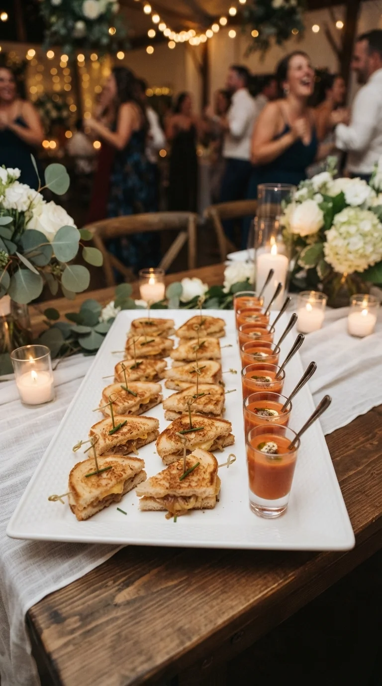 5. Gourmet Grilled Cheese Bites & Tomato Soup Sips