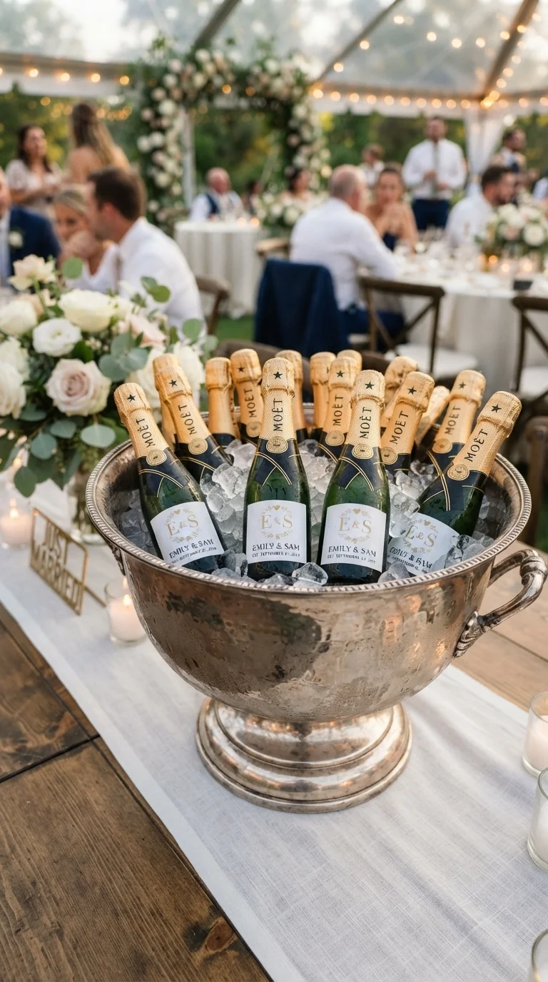 5. Pop the Celebration with Personalized Mini Champagne