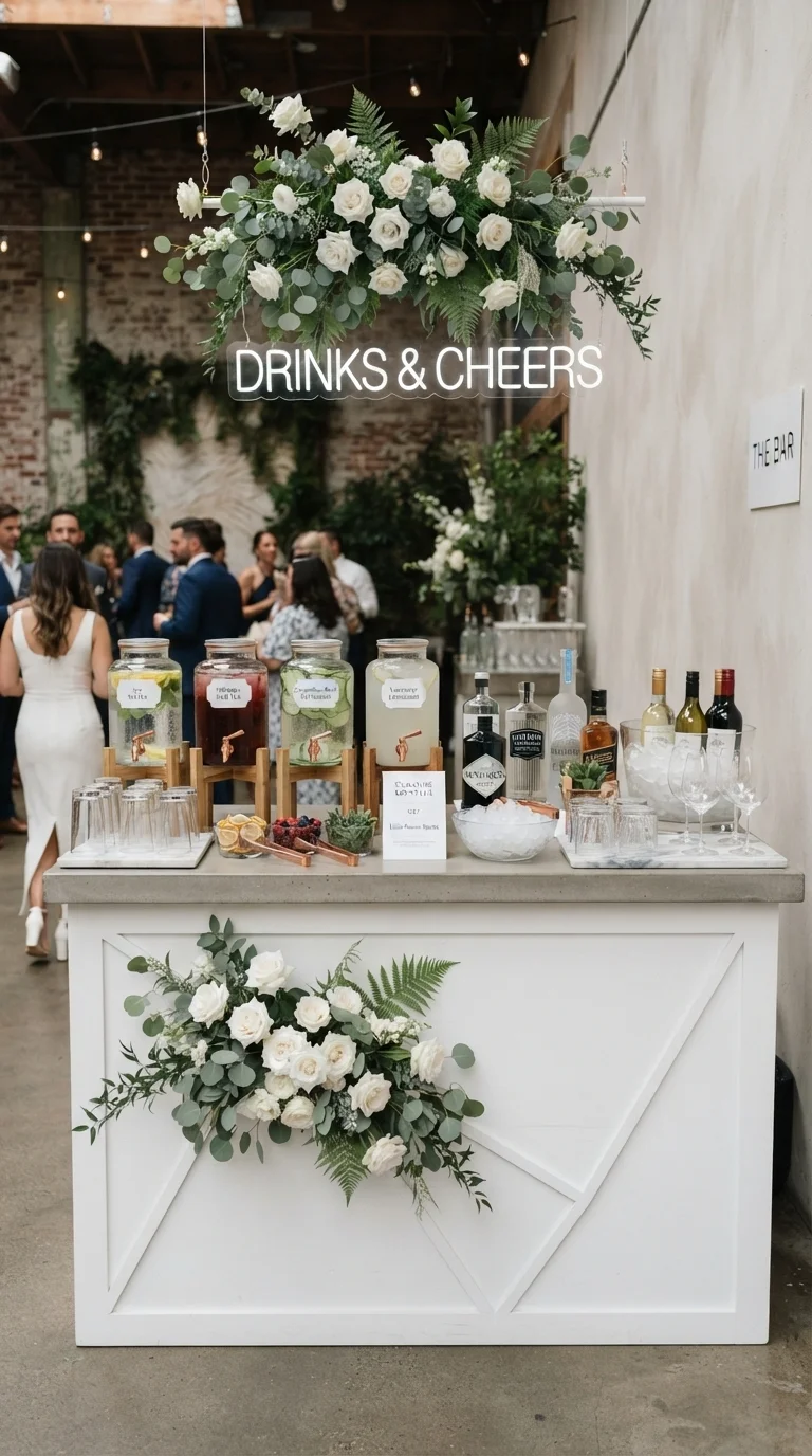 6. Modern Minimalist Beverage Station