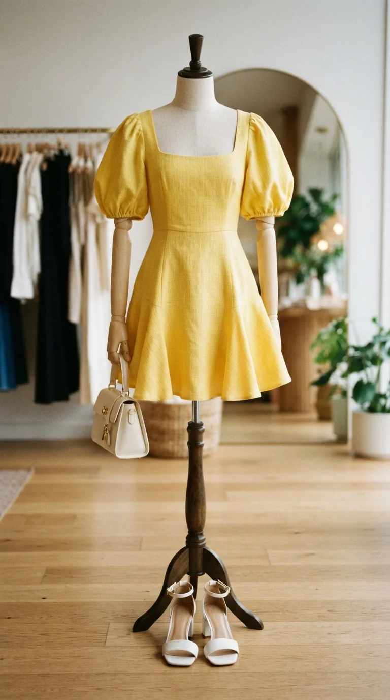 6. Playful Linen Mini Dress