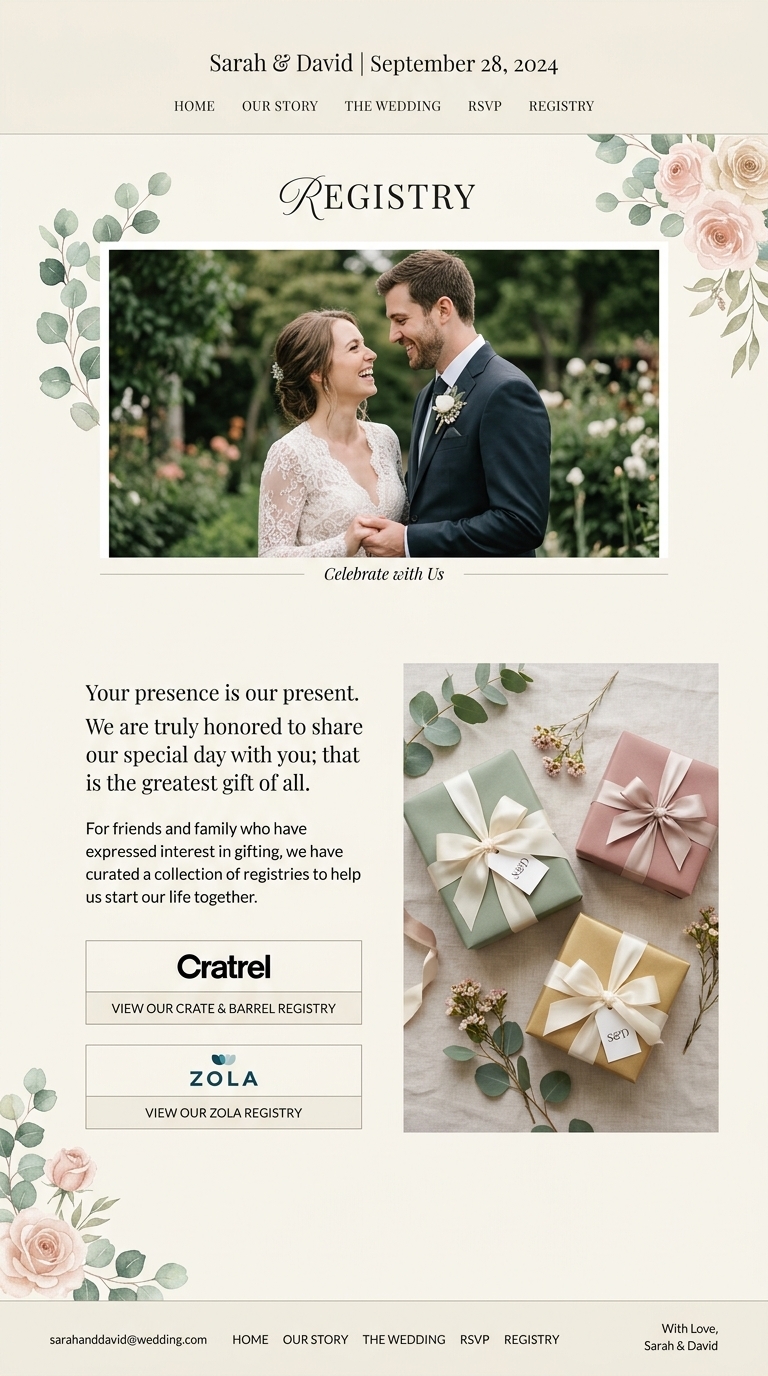 6. Thoughtful Gift Registry Information