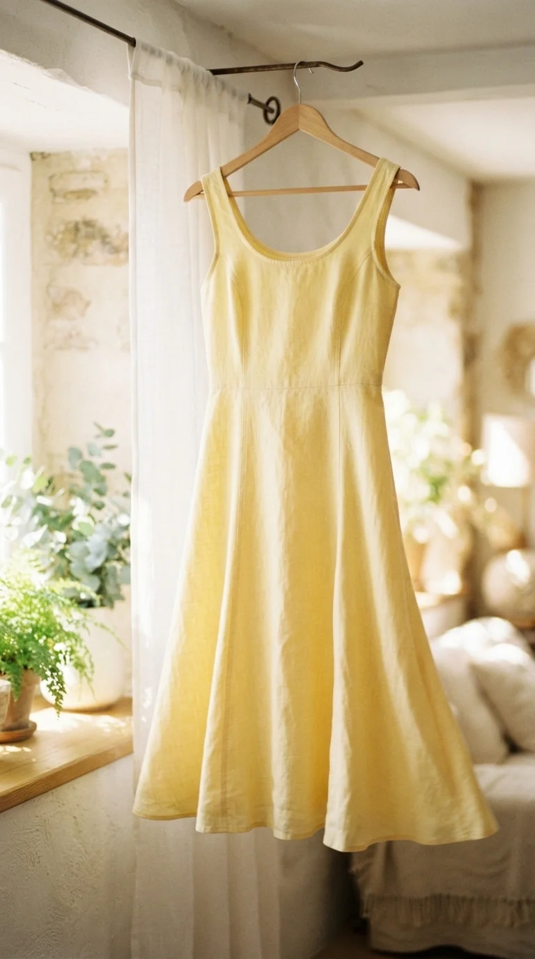 6. Timeless Grace with a Light A-Line Dress