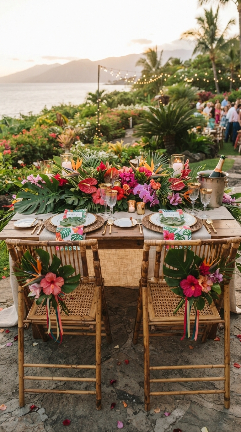 6. Tropical Paradise Sweetheart Table