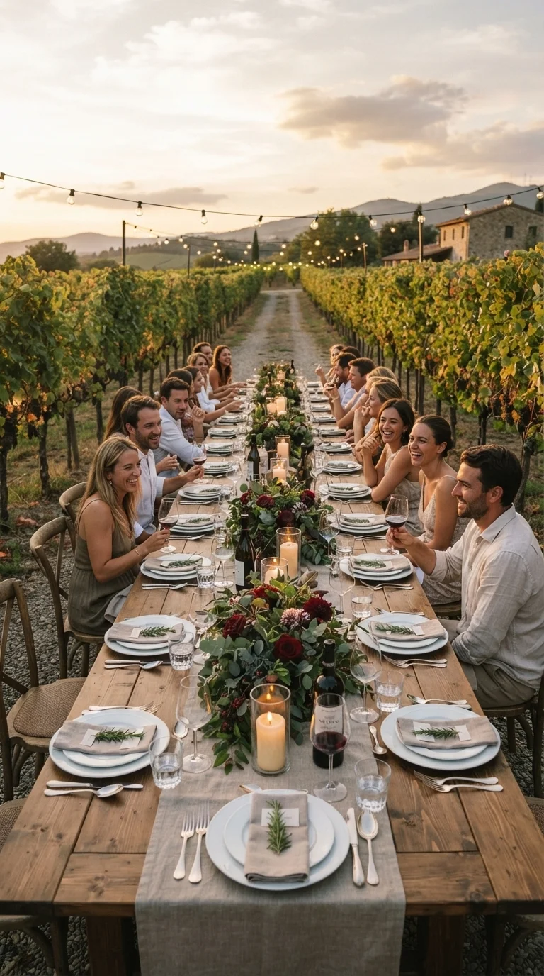 6. Vineyard Vibes with Wooden Accents