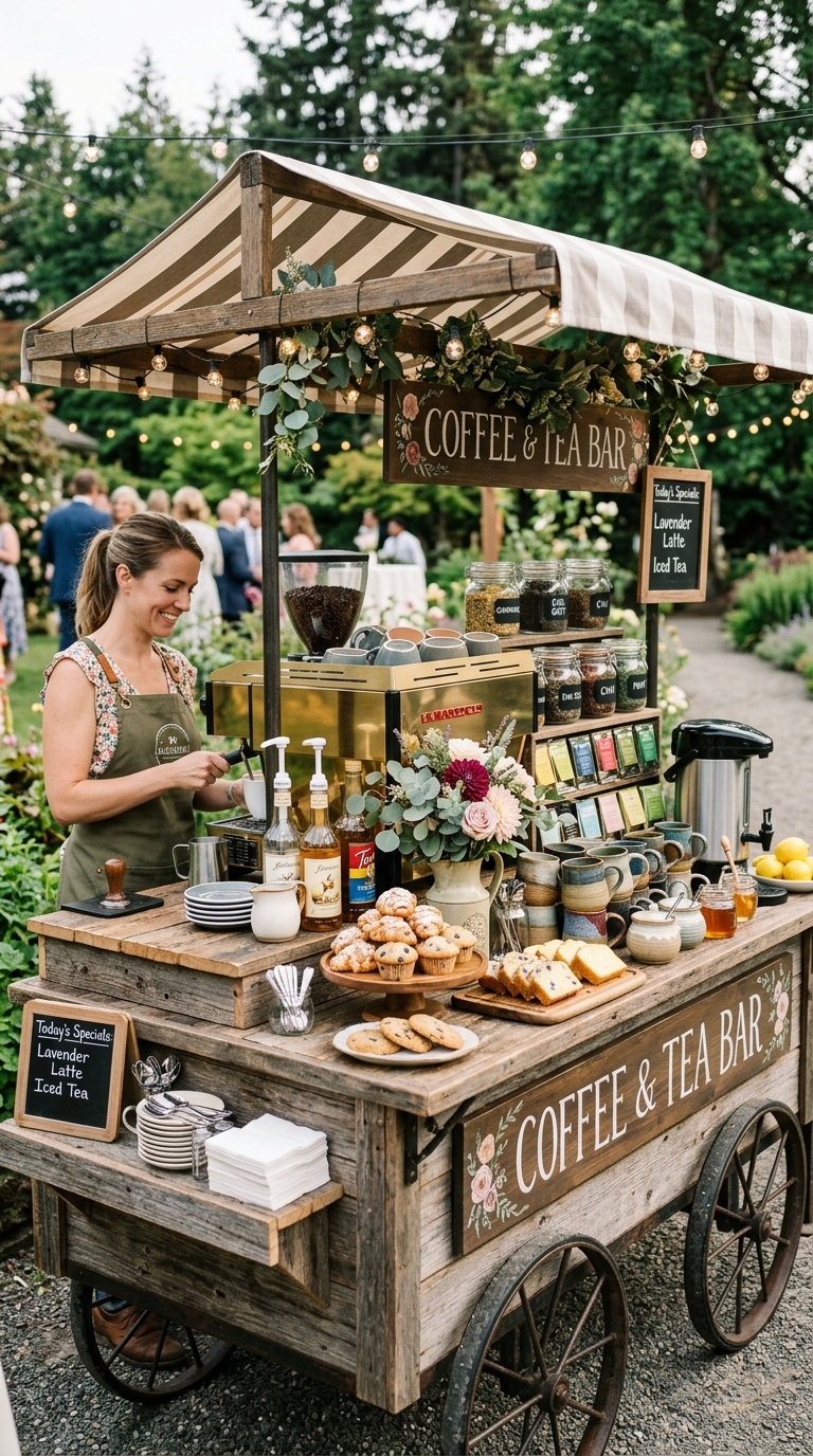 7. Artisanal Coffee & Tea Cart