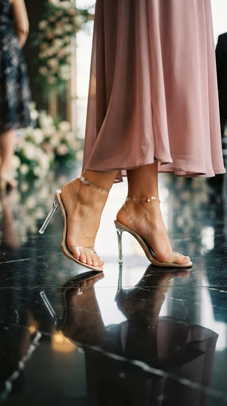 7. Clear or Illusion Heels for a Modern Edge