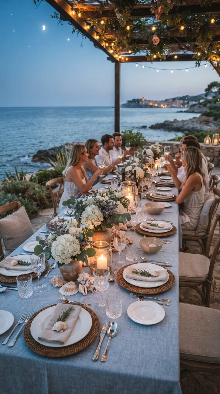 7. Coastal Elegance with Blue Hues