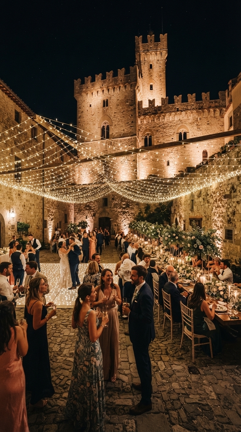 7. Historic Castle Courtyard Lighting