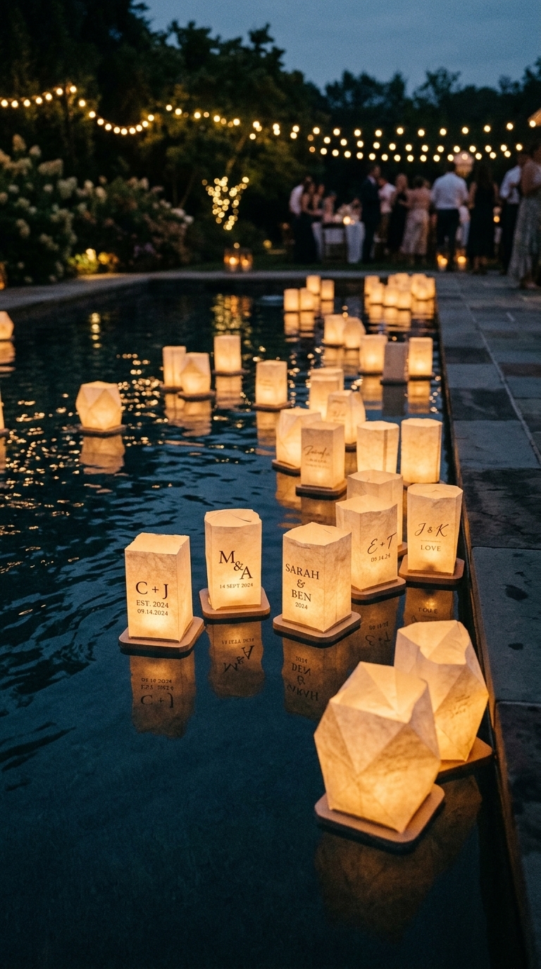 7. Personalized Floating Lanterns