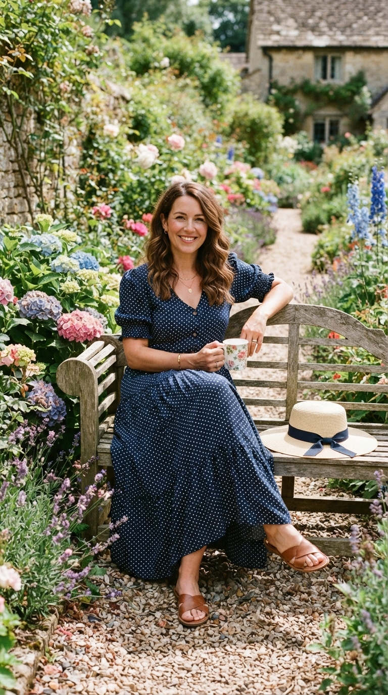 7. Playful Polka Dot Maxi Dress
