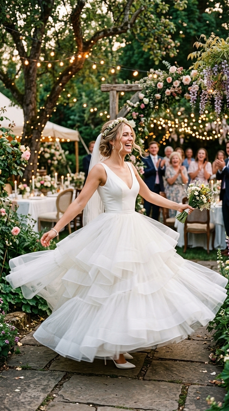 7. Romantic Ruffle & Tiered Skirt