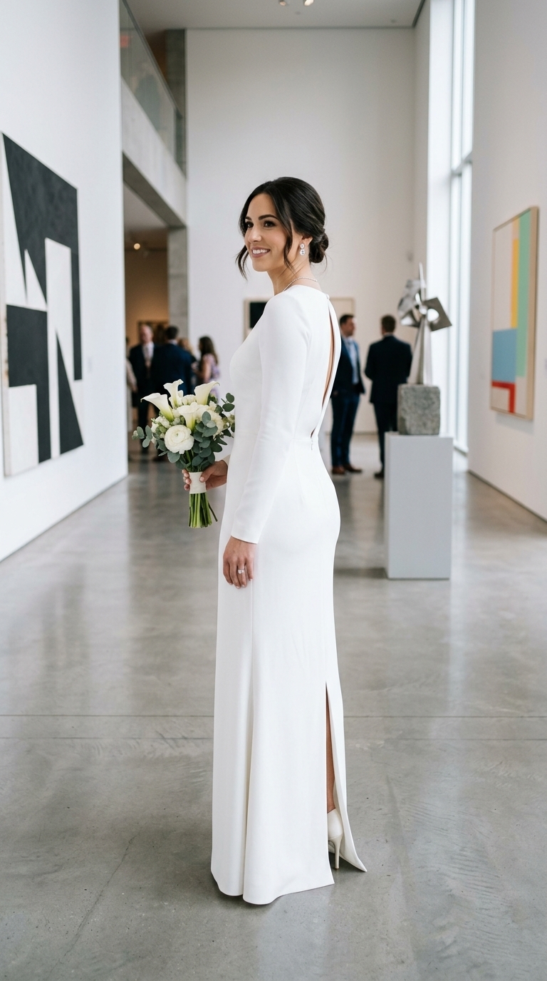 7. Sleek Column Gown
