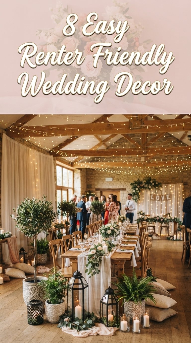 8 Easy Renter Friendly Wedding Decor