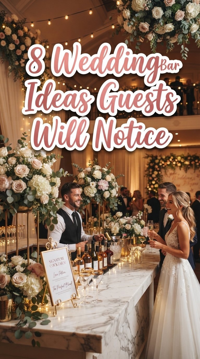 8 Wedding Bar Ideas Guests Will Notice