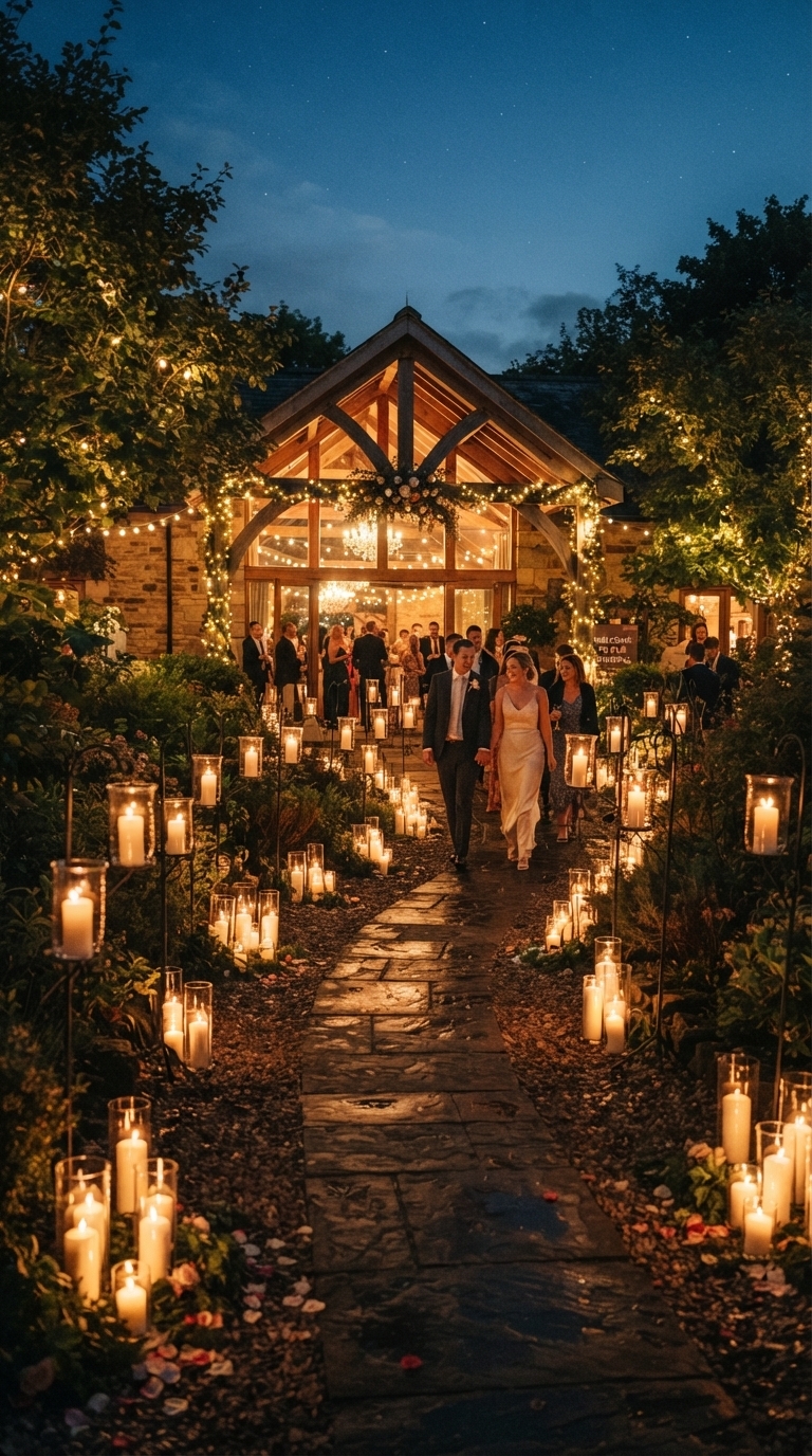 8. Candle-Lit Pathways for Enchanting Entrances