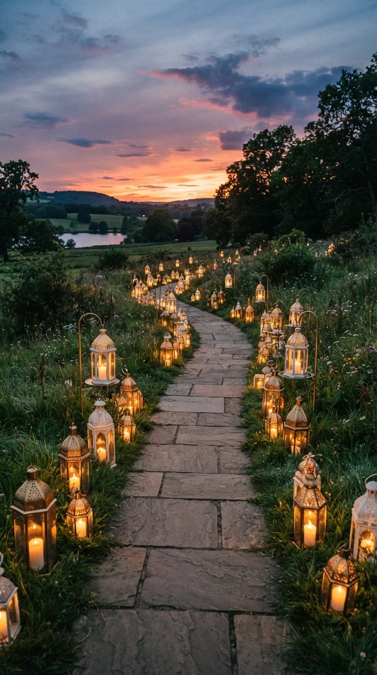 8. Illuminated Lantern Pathways