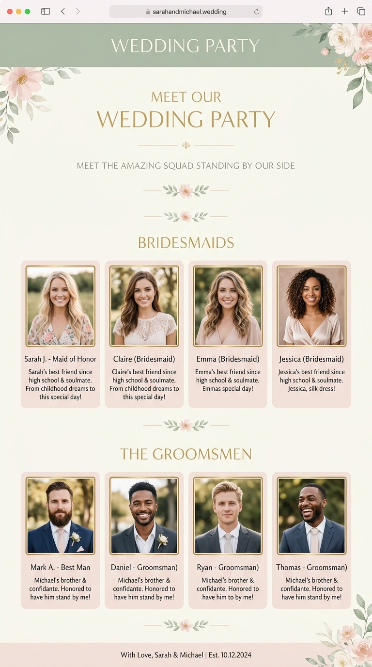8. Introducing Your Wonderful Wedding Party