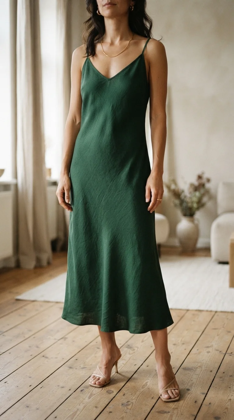 8. Modern Linen Slip Dress