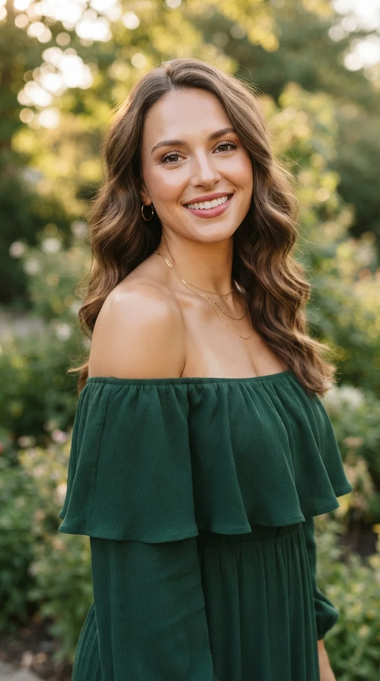 8. Off-the-Shoulder Maxi for Romantic Allure