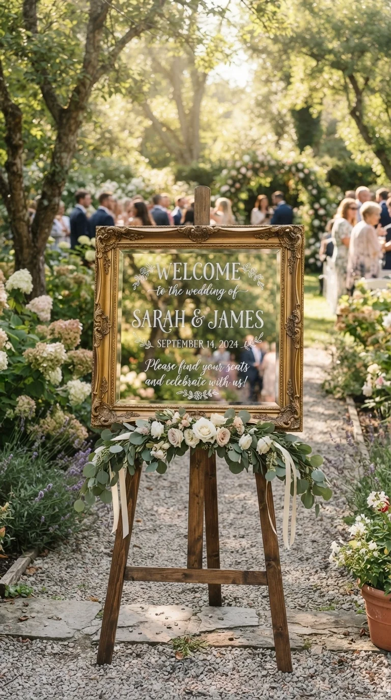 8. Simple & Elegant Signage on Chalkboards or Mirrors