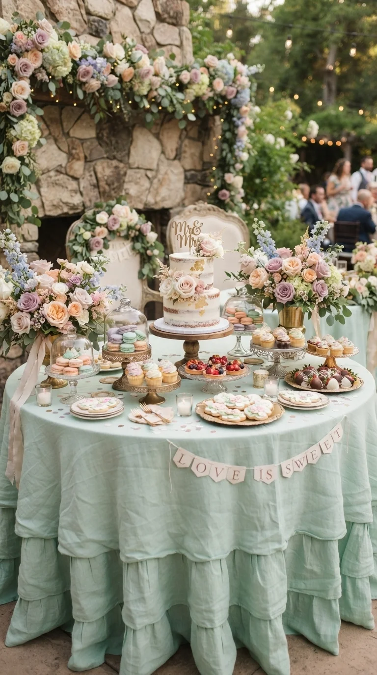9. Create Whimsy with Ruffled Linen Skirting
