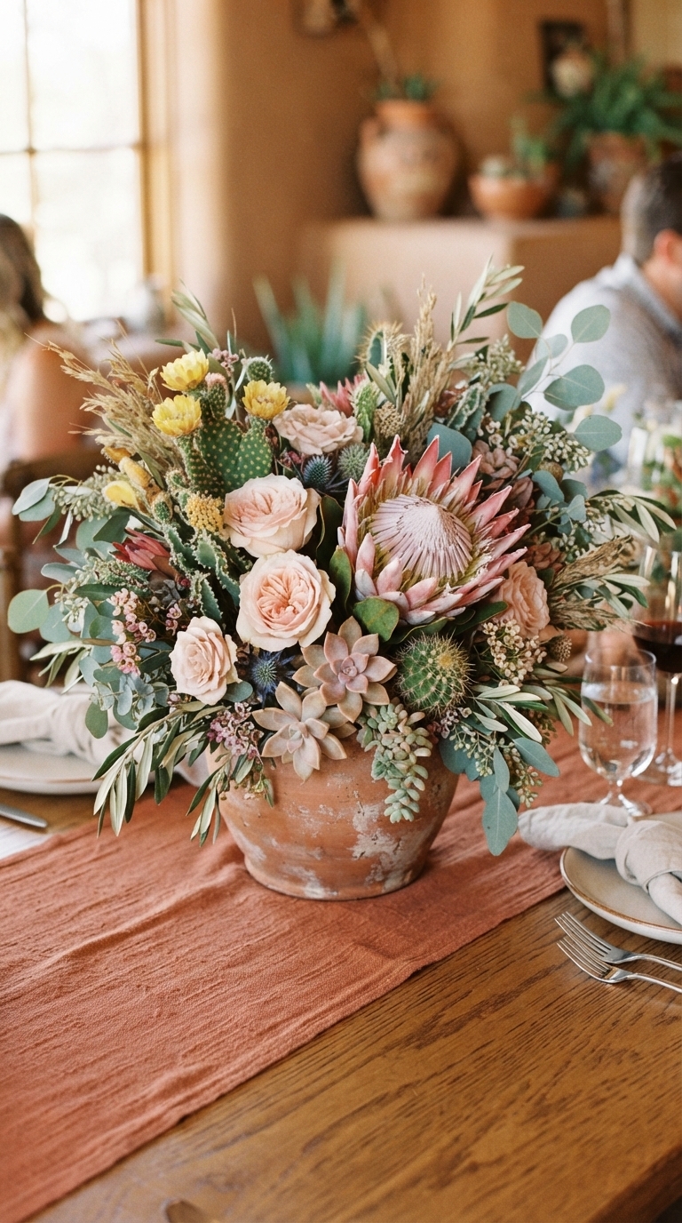 9. Desert Bloom Table Centerpieces