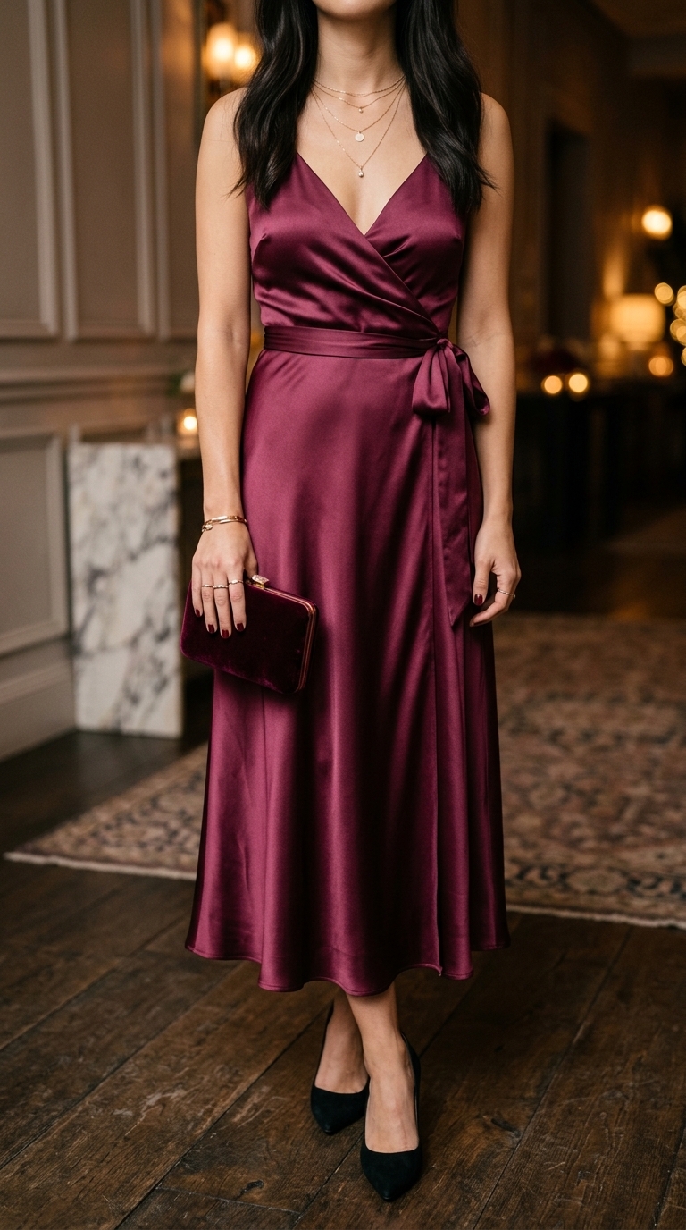 9. Flatter Every Figure in an Elegant Wrap Dress