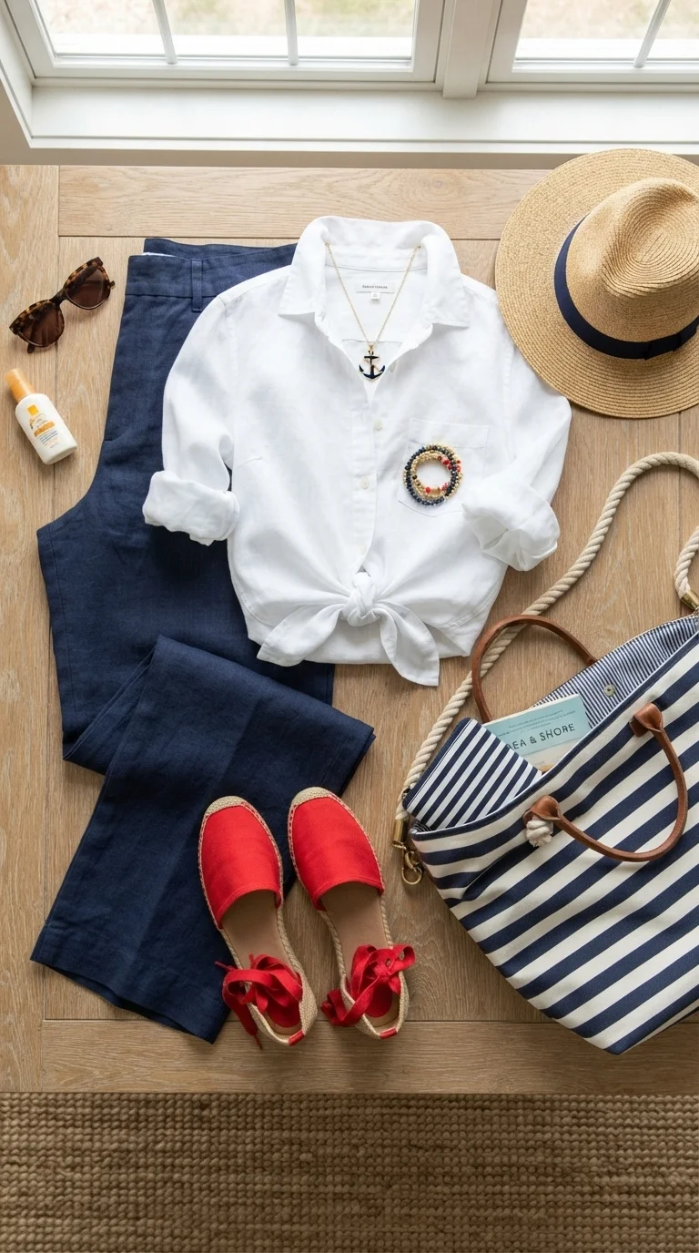 9. Nautical-Inspired Linen Separates