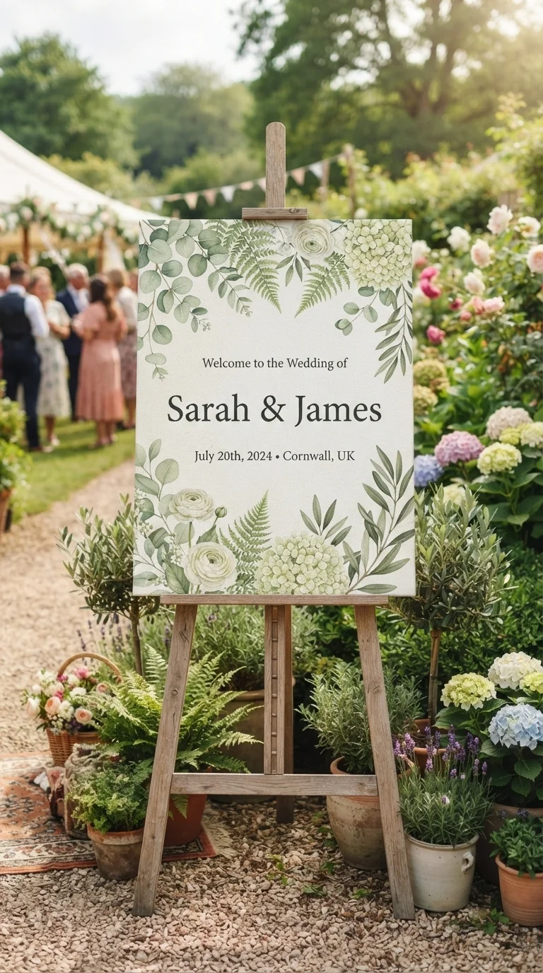 9. Painted Canvas with Botanical Art