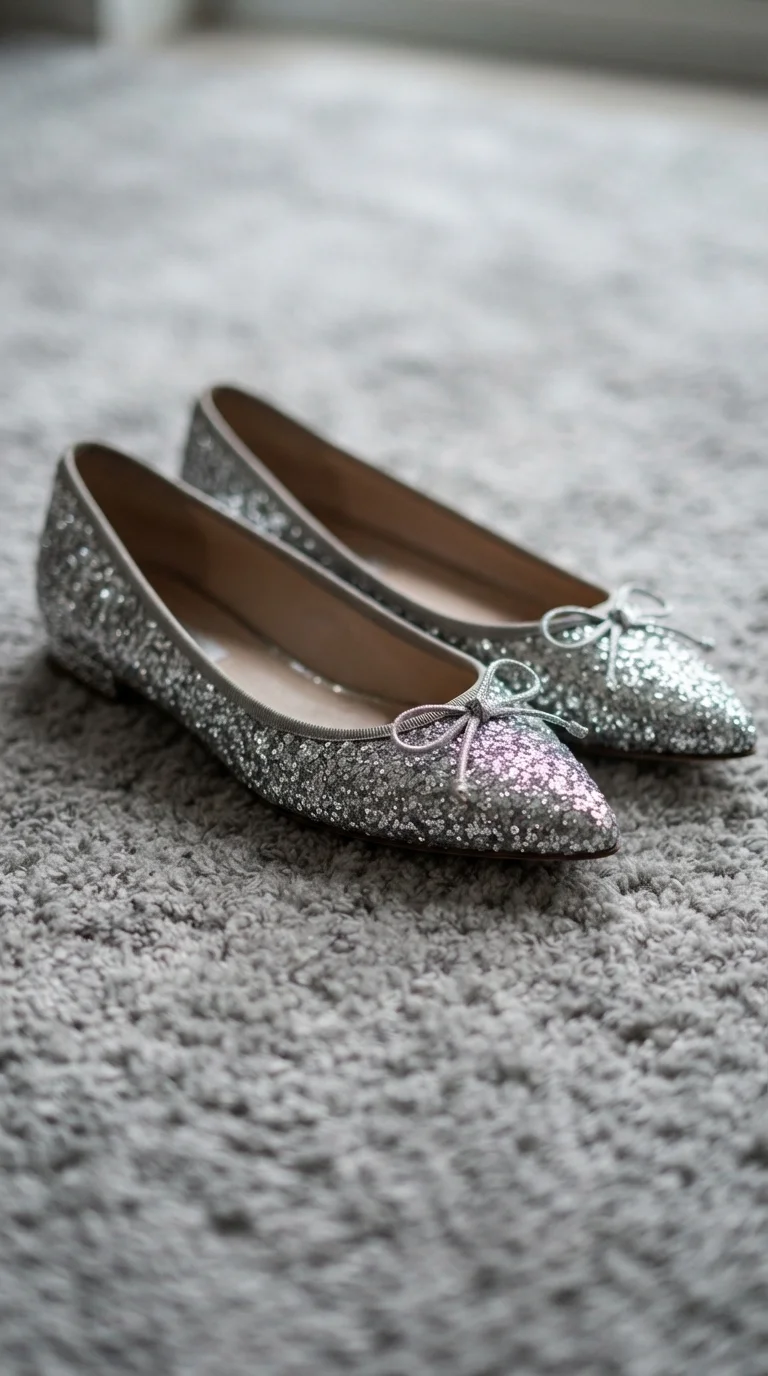 9. Sparkle-Adorned Pointed Flats for Subtle Shine