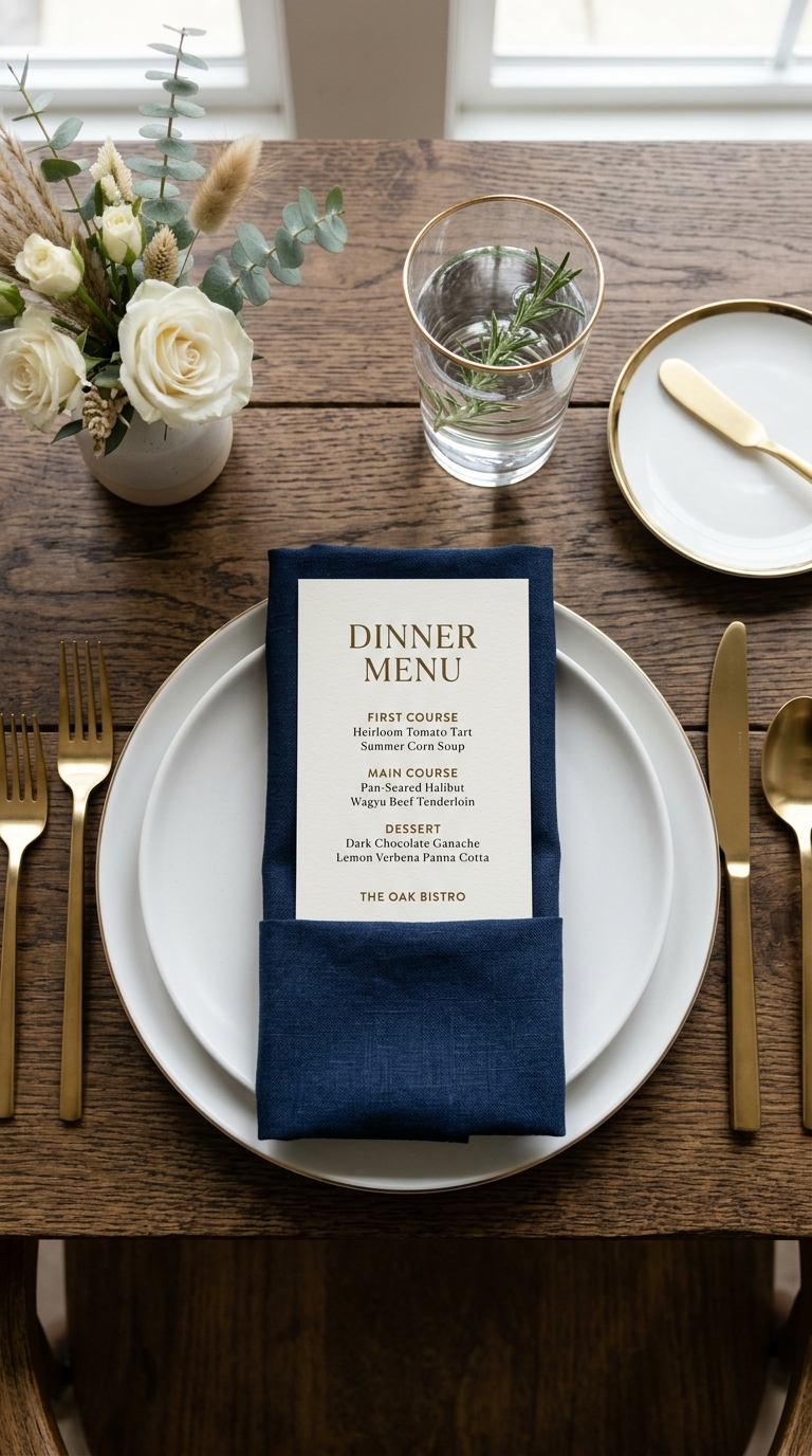 9. The Pocket Fold with Menu Insert