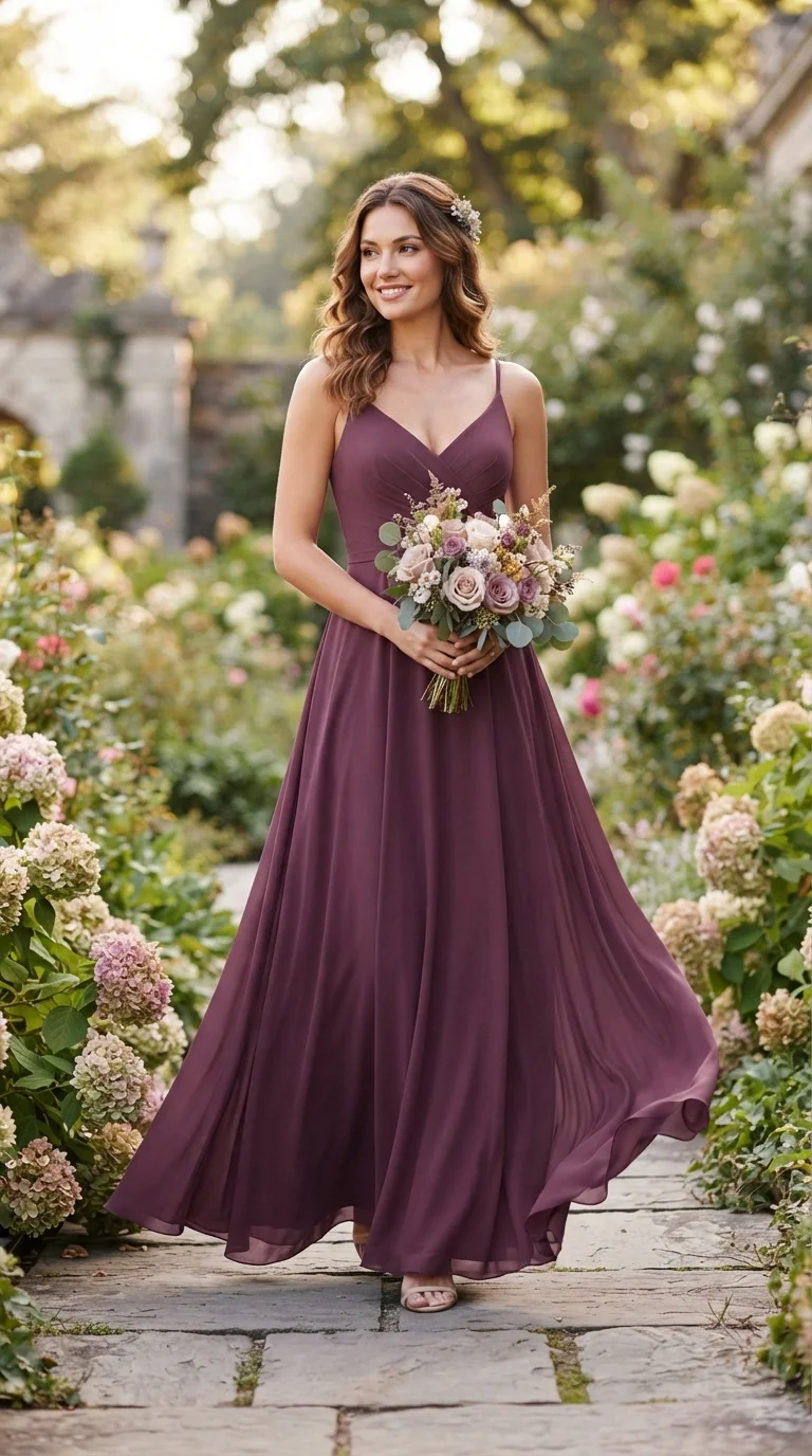 1. Classic A-Line in Deep Plum