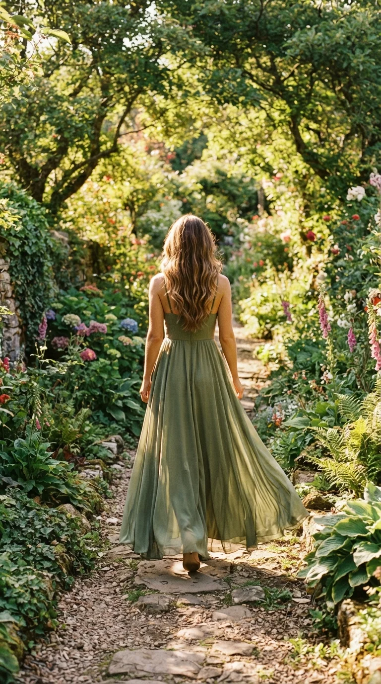 1. Effortless Elegance The Flowy Olive Maxi Dress