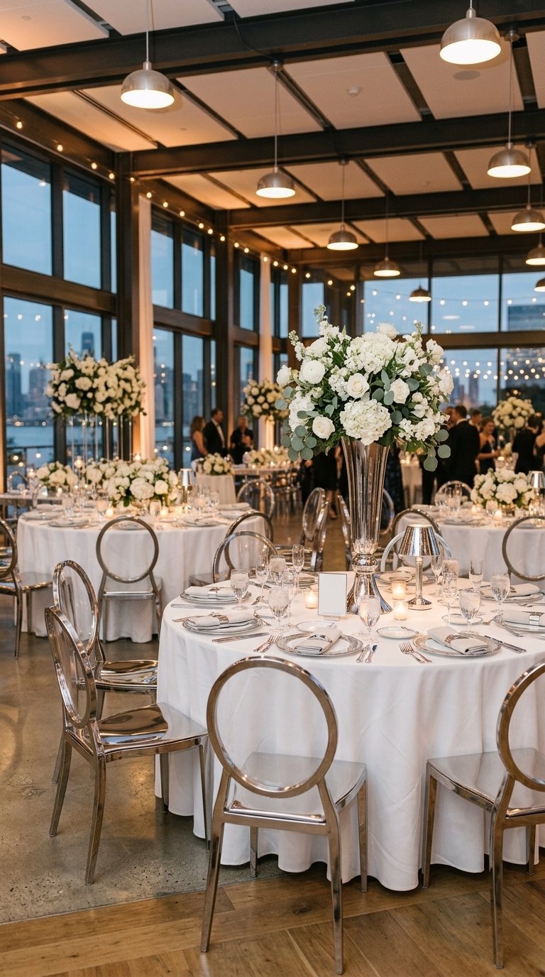 10 Chrome Wedding Decor Ideas