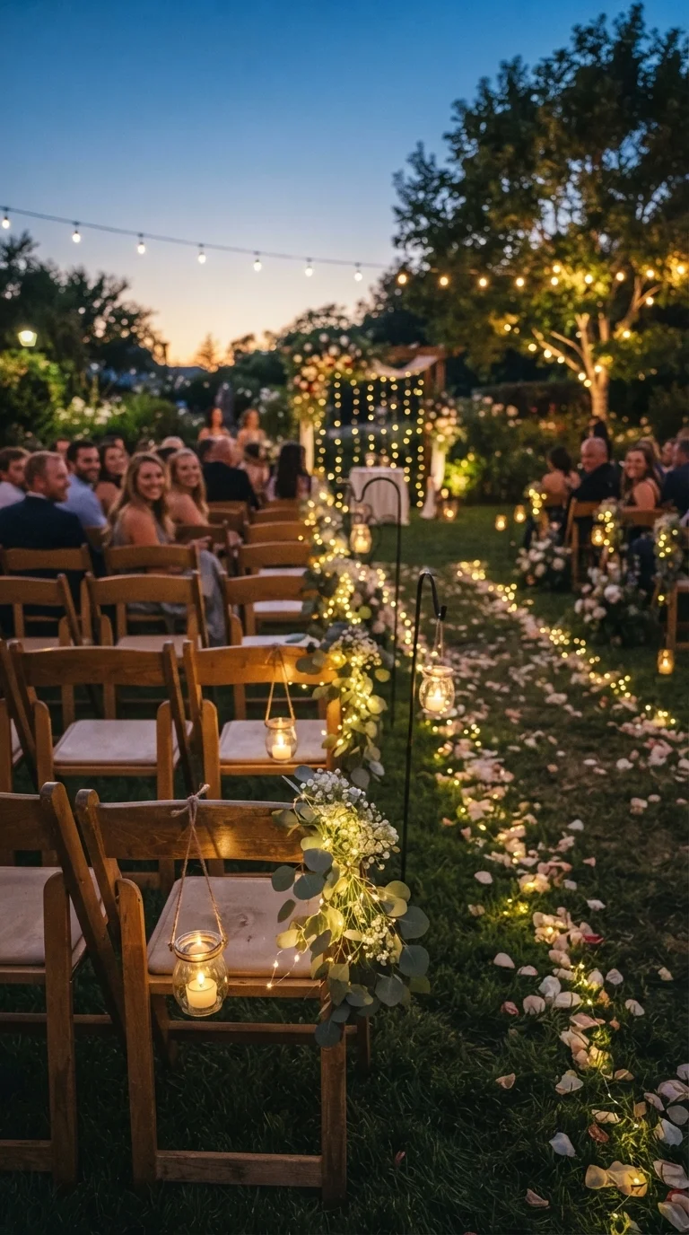 10. Hanging Lanterns or Lights for Evening Ambiance