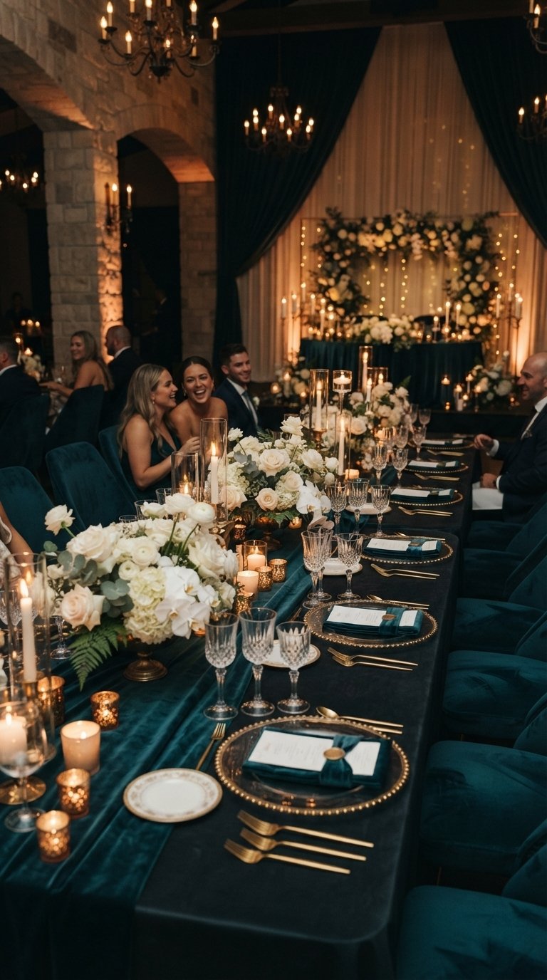 11 Midnight Teal Wedding Decor Ideas