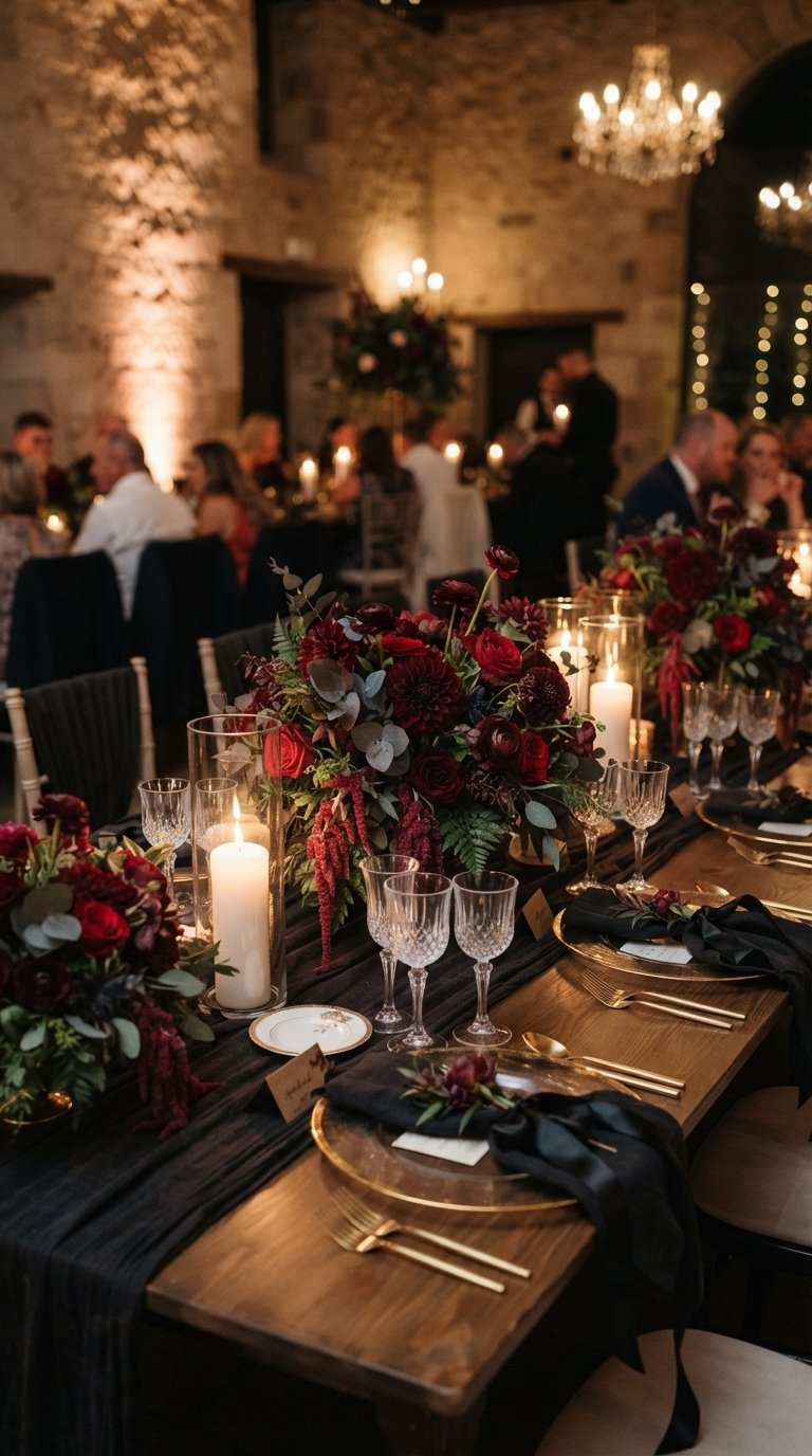 11 Moody Merlot Wedding Centerpiece Ideas
