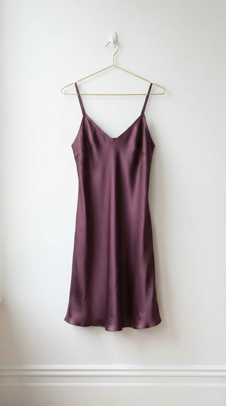 5. Opt for Understated Chic with a Simple Plum Slip Dress
