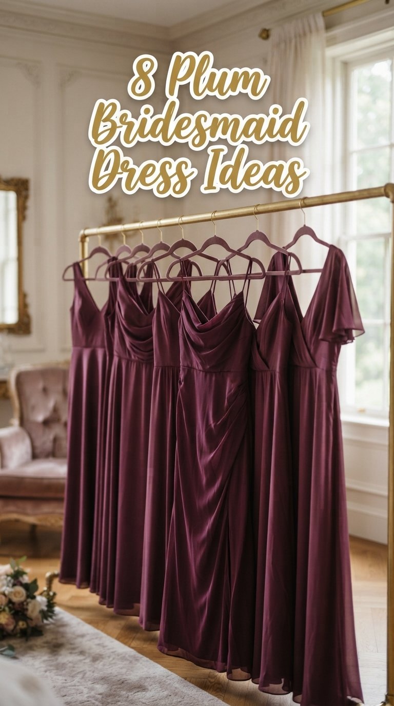 8 Plum Bridesmaid Dress Ideas