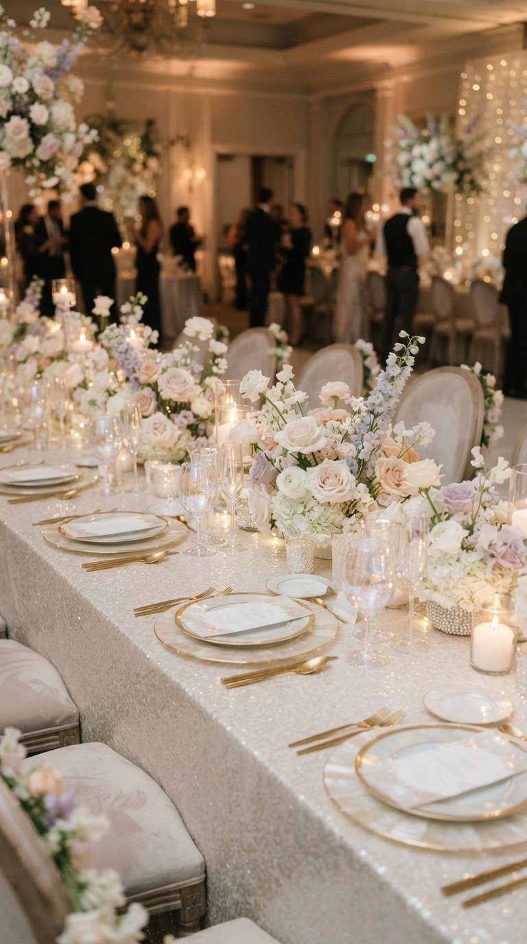 9 Opalescent Reception Table Ideas That Glow