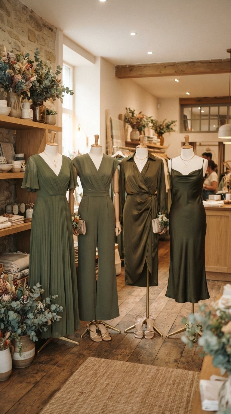 9 Stylish Olive Wedding Guest Outfits