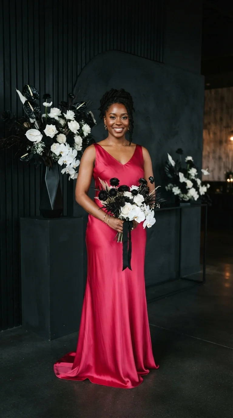 Bold Raspberry and Classic Black