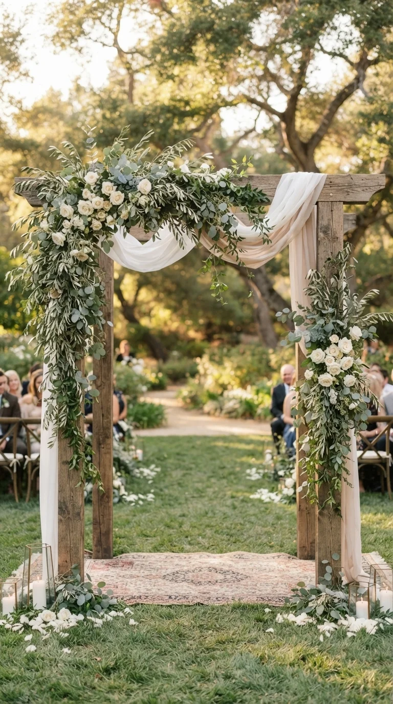 Ceremony Arch with Olive Greenery