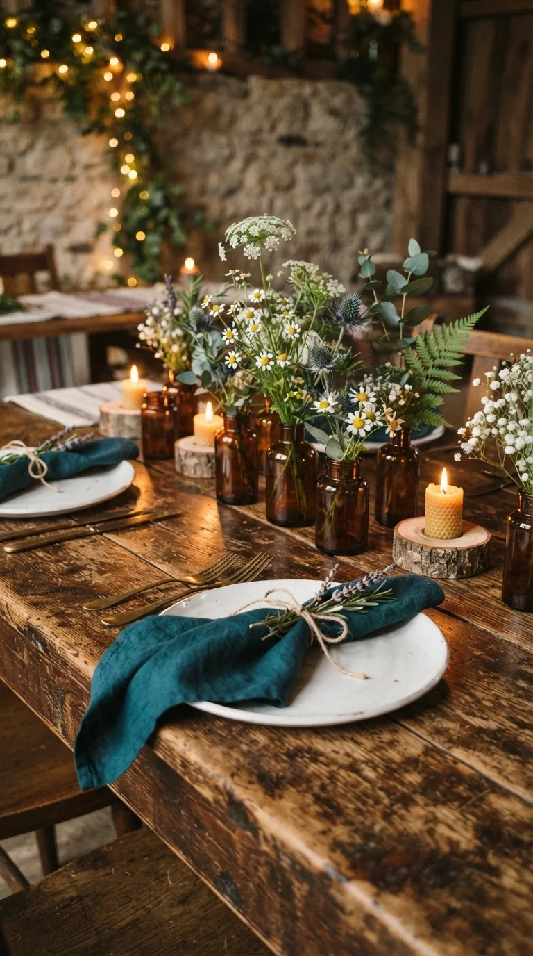 Cozy Rustic Teal Tabletop