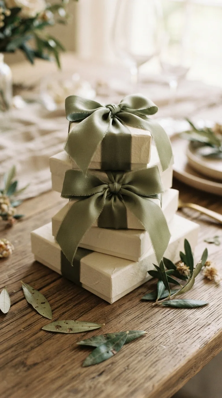 Dusty Olive Ribbon Details