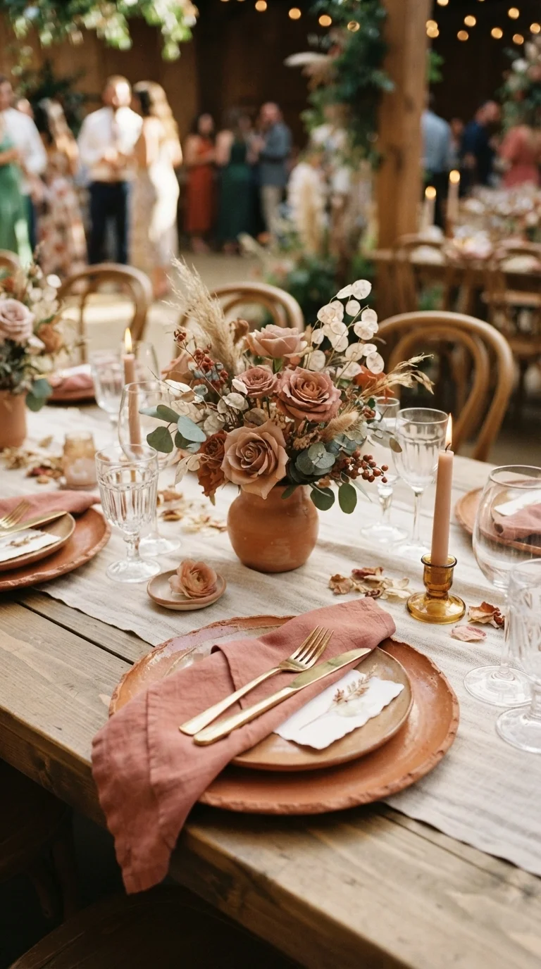 Dusty Rose and Terracotta Accents