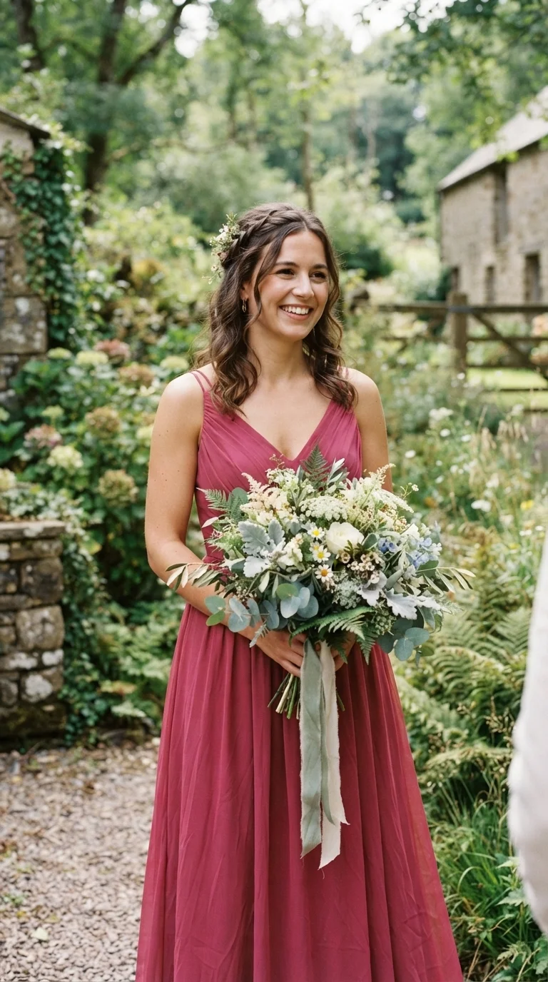 Earthy Raspberry and Sage Green