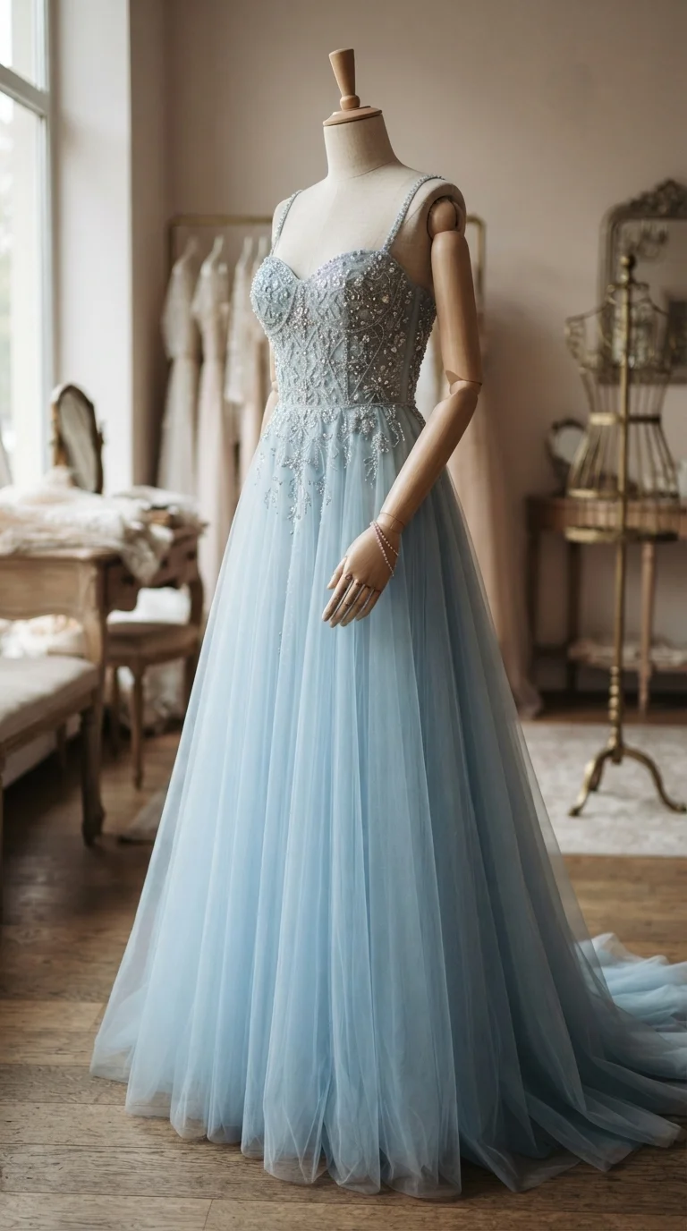 Embellished Bodice with Tulle Skirt