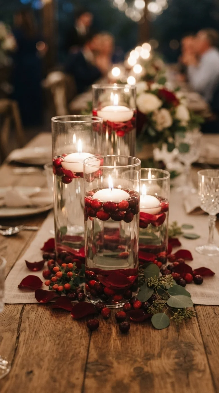 Floating Candles and Merlot Berries