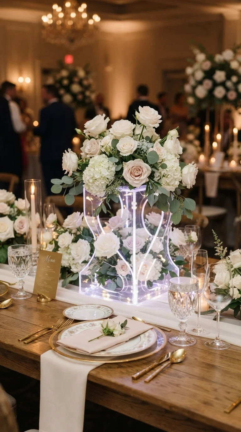 LED-Lit Acrylic Centerpieces